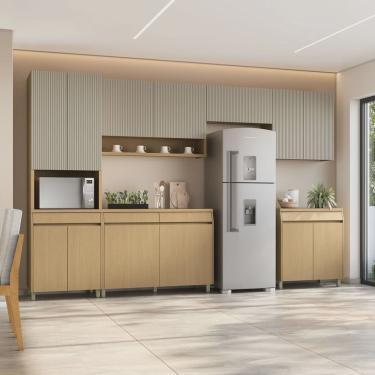 Imagem de Cozinha Completa 6 Peças 13 Portas 7 Gavetas Simone Mendes 350cm 100% Mdf