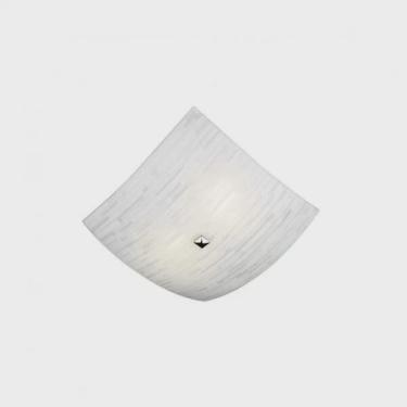 Imagem de Plafon para 2 Lâmpadas E27 Quadrado 30cm Matrix Bronzearte Branco