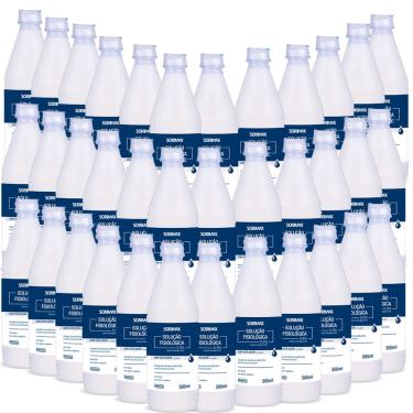Imagem de Kit 36 Soro Fisiológico Sorimax Farmax 500ml