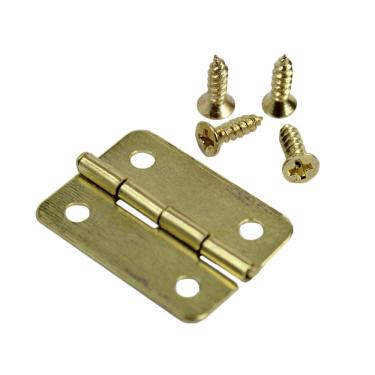 Imagem de Mini Dobradiça Com Parafuso Dourada Artes Em Mdf 10 Unidades