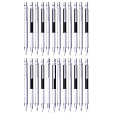 Imagem de YYMIYU Lapiseira automática de 0,5 mm baixo centro de gravidade, caneta de textura de metal (24 peças)