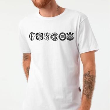 Imagem de Camisa Camiseta Corinthians Escudos 1910 Gaviões Da Fiel lançamento 20