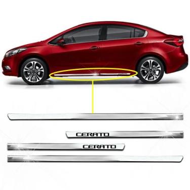 Imagem de Kit Friso Lateral Personalizado Modelo Slim Inferior Cor Cromado Cerat