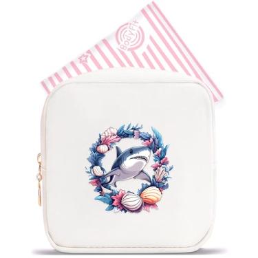 Imagem de BJDAMAI Mini bolsa de maquiagem, linda bolsa de cosméticos portátil com zíper para meninas adolescentes e crianças, pequena bolsa de armazenamento para almofada higiênica, moeda, batom, joias