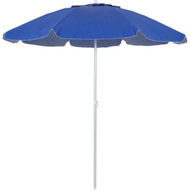 Imagem de Guarda-sol em Bagum e Haste de Alumínio 1,80m Azul Royal Bel, 1,80m