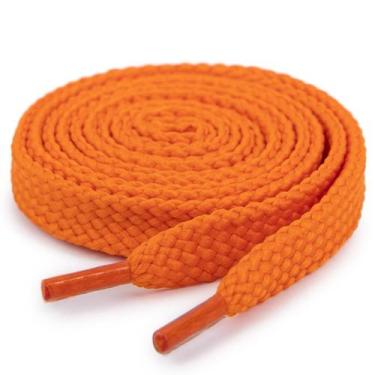 Imagem de 1 par de Cadarço Chato Poliéster 1,40 Cor de Laranja Abobora - Home Go