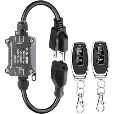 Imagem de URANT Interruptor De Alimentação Com Controle Remoto Ac110V, Interruptor De Luz Sem Fio À Prova D'Água, 50 Metros De Comprimento, Relé De Módulo Rf Ac110V/120V/250V/20A, Tomada Inteligente Externa À