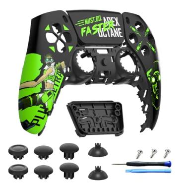Imagem de CHARM FOCUS Custom Front Shell Compatible with PS5 Controller BDM-010 020 030 040 050 – DIY Faceplate Cover with Touchpad & Analog Joystick Replacement Kit, Neon Runner