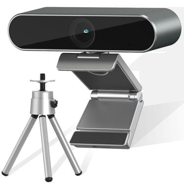 Imagem de LINGHUFOX Câmera de conferência USB com moldura automática para quadro branco interativo, TV e laptop de computador, webcam 4K com microfone para conferência e chamadas de vídeo