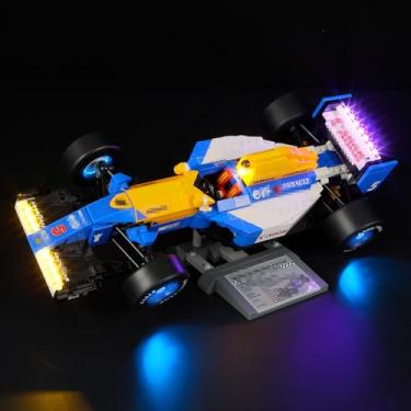 Imagem de GEAMENT LED Light Kit Compatible with Lego Williams Racing FW14B & Nigel Mansell Building Blocks Model - Lighting Set for Icons 10353 (Model Set Not Included)