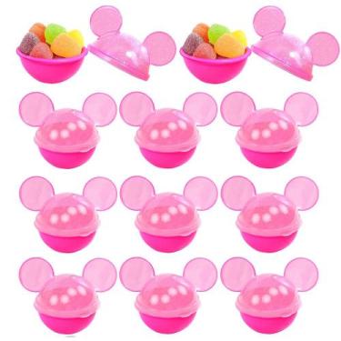 Imagem de Kit 6 Porta Mix Orelhas Minnie Pequeno Doces Lembrança Festa - Plasúti