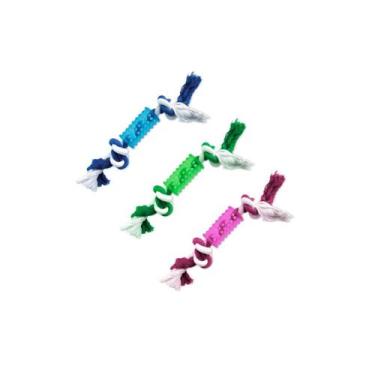 Imagem de 01 Brinquedo Para Cachorro Corda com Tubo Flexível Sortido - Brinquedo