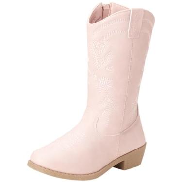 Imagem de Bota caubói Kensie Girl infantil ocidental (bebê, criança pequena, criança grande), rosa, 13 Little Kid