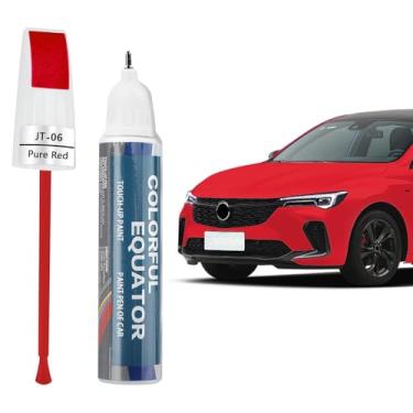 Imagem de Reparo de arranhões de pintura de carro, caneta de retoque de carro, tinta de retoque para carros, acessórios universais para carro caneta de pintura para apagar arranhões de carro (vermelha)