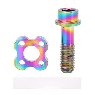 Imagem de Ciclo dianteiro desviador de parafuso de parafuso de parafuso de parafuso de liga Ti parafuso de fixação do desviador com arruela de curva de alto desempenho componente de