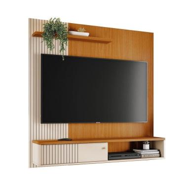Imagem de Painel Bancada Suspensa Para 60 Polegadas Aurora - 7 Decor Cinamomo E Off White