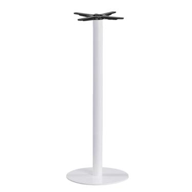 Imagem de Base De Mesa De Jantar Redonda Pisa Beta Bistrô Fratini 106 Cm (altura) Aço Cor Branco Disco Redondo