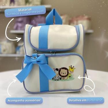 Imagem de Mochila Multiuso Maternidade Luxo Menino/Menina - FJ Baby, Azul