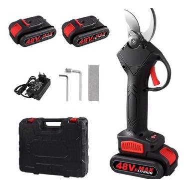 Imagem de Tesoura Poda A Bateria Bivolt Jardim Pomares Buquê Decoração - DS