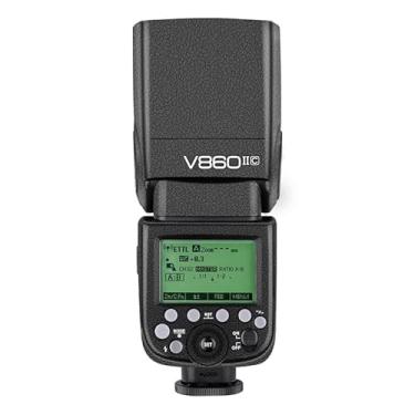 Imagem de Acessórios de fotografia para Godox V860 II Decalque Skin Vinyl Wrap Film Camera Flash Body Protective Sticker Coat V860 II (couro preto)