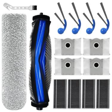 Imagem de DianSung Peça de substituição para acessórios de aspirador de pó Ecovacs Deebot T80 OMNI, 2 escovas de rolo + 4 sacos de pó + 4 escovas laterais + 4 filtros