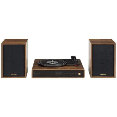 Imagem de Toca-discos Crosley CR7019A-WA Alto 3Speed com Bluetooth, Rádio FM e Caixas de Som Estéreo Correspondentes, Nogueira