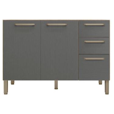 Imagem de Balcão De Pia Mad Versalhes 120 Cm Freijó Gris - Kits Paraná