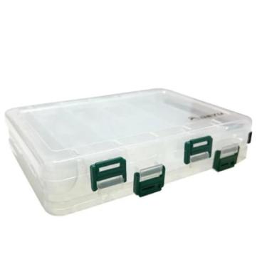 Imagem de Estojo Organizador Duplo 10 Divisórias P/ Iscas Artificiais - DEYU, Tr