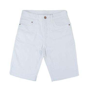Imagem de Bermuda Jeans Masculina Tharog Comaneci Branco - TH7099-Masculino