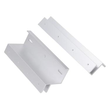 Imagem de AYNEFY Suporte Elétrico de Trava Magnética Elétrica Bloqueio Magnético Z e L Suportes 280 Kg Controle de Acesso de Porta única Bloqueio Eletromagnético Z e L Stand para o Superior e Inferior Sem