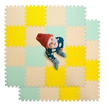Imagem de Tapetes de espuma Tamiplay para crianças 30x30cm 16 ladrilhos com 1 cm de espessura