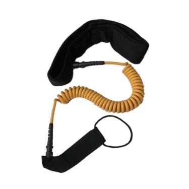 Imagem de YIJU Corda de tração em espiral para prancha de surfe, corda de tração em espiral para stand up paddle, acessórios de surfe de 10 pés para, longboard, Amarelo