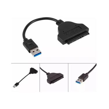 Imagem de Adaptador USB 3.0 A Macho Sata 2.5 para ssd e hd de notebook cabohssd