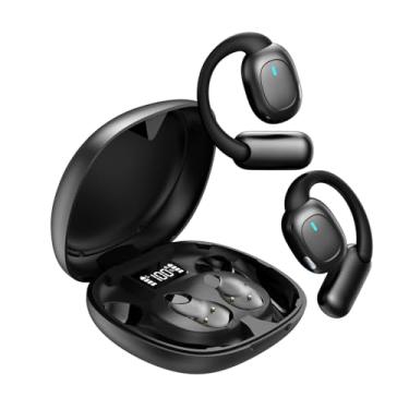 Imagem de Fone de Ouvido Bluetooth Sem Fio 5.3 Esportivo, Até 48 Horas de Bateria, Leve e Confortável, IPX5 à Prova d’Água, Ideal para Corrida e Exercícios, Compatível com Todos os Dispositivos (Preto)