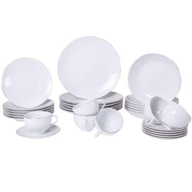 Imagem de Aparelho de Jantar 30 Peças Tramontina Atena Porcelana 6 Pessoas Mesa Posta
