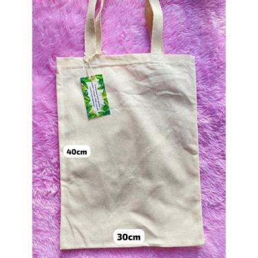 Imagem de Bolsa ecológica Ecobag Lisa - Diversos tamanhos 100% algodão - T2Click