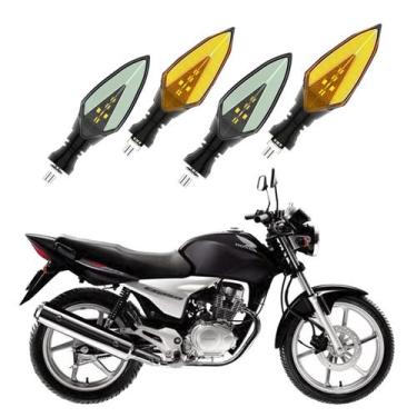 Imagem de KIT 4 Setas Sequenciais Pisca de Led Modelo P35 Para Moto Honda CG 150