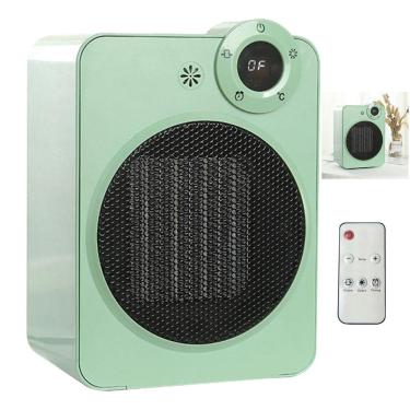 Imagem de Aquecedor Eletrico Ajuste de Temperatura Angulo 70 Graus Display Digital Portatil Controle Potente Seguro Casa Trabalho