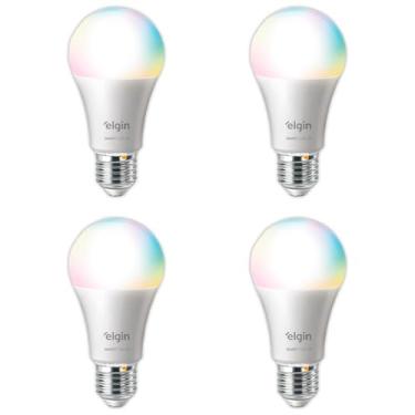 Imagem de Lâmpada Inteligente RGB 10W Elgin Smart Color – Kit com 4 Unidades WiFi, Alexa e Google Home