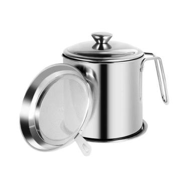 Imagem de Pote De Filtro De Óleo Em Aço Inoxidável 2L Com Cesto De Malha Fina Pa