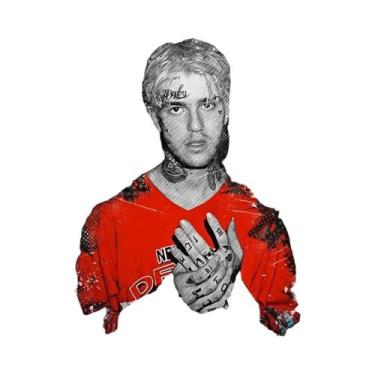 Imagem de Pôster De Hip Hop Lil Peep Preto E Branco Pintura Em Tela Arte De Pare