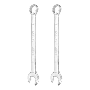 Imagem de HARFINGTON 2 peças de chave inglesa métrica de 18 mm, caixa de 12 pontos e chave inglesa de extremidade dupla de aço zincado de extremidade aberta para conserto de móveis de tubos automotivos, faça