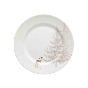 Imagem de Prato Raso Copa E Cia Aquarelle Natal Em Cerâmica Rena