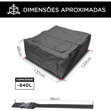 Imagem de Bolsa Organizadora para Caçamba 840 Litros Pick up Picape Compatível com S10 Hilux Ranger Rampage Amarok L200 Toro