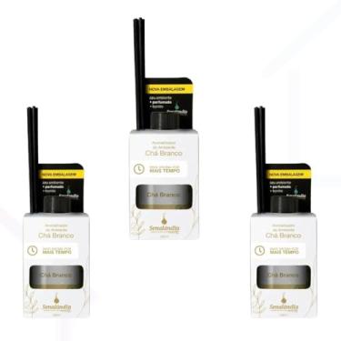 Imagem de Kit 3 Aromatizador Difusor De Ambiente Varetas Senalândia 280ml (Chá Branco)