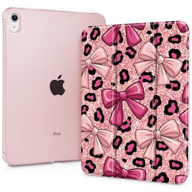 Imagem de Capa para iPad de 11 polegadas A16 2025 geração 11ª / iPad 11 polegadas 10ª geração 2022, suporte dobrável inteligente, capa traseira transparente translúcida para despertar/hibernar, capa fina, laço