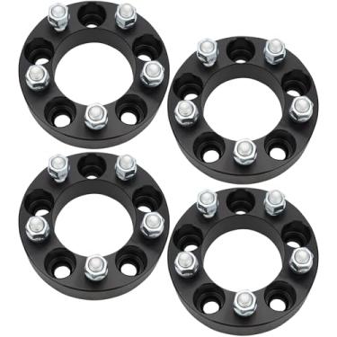 Imagem de BRTEC Adaptador de roda 5x4,5 Hubcentric 3,8 cm de espessura 1/2-20 pinos 82,5 mm furo 5x114,3 mm espaçadores de roda para Ford para Lincoln para Mercury 4PCS