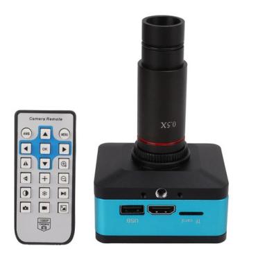 Imagem de Câmera de microscópio Walfront 4K HD 12MP 60FPS com lente C-Mount