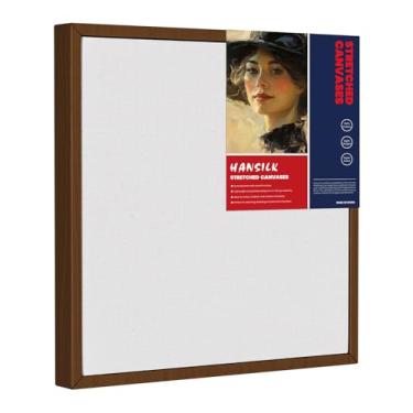 Imagem de Tela emoldurada em branco 10x10 - Arte de pintura DIY com moldura de madeira resistente, tela vazia moderna para pintar sua própria arte pronta para pendurar decoração de parede