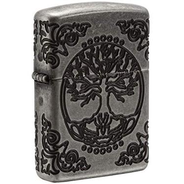 Imagem de Zippo Design Armor Tree of Life Isqueiro de bolso prata, tamanho único